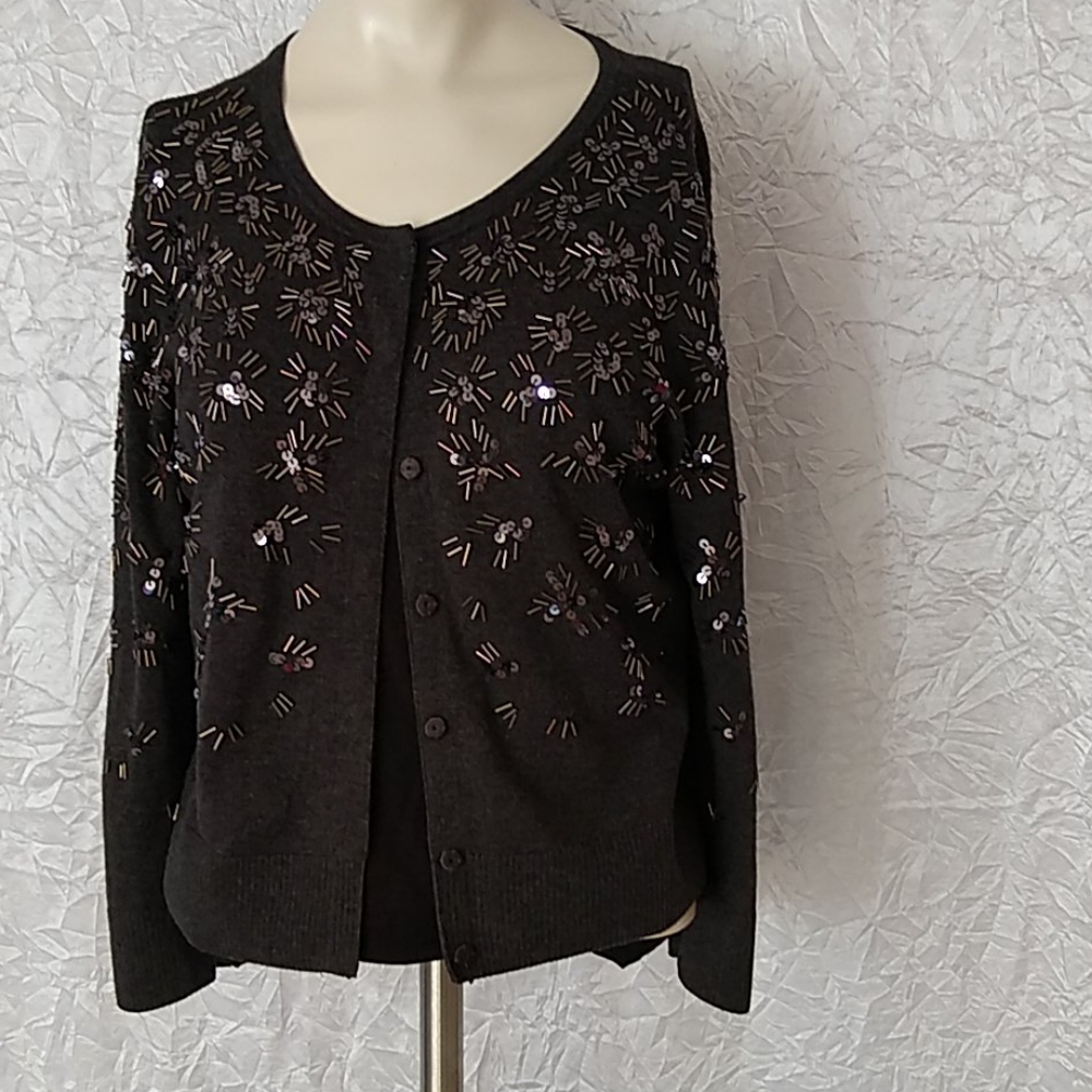 White House Black market beaded sweater
